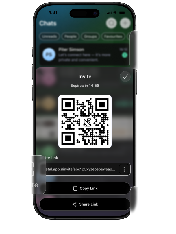 Private communication app demo